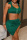 Dark Green Sexy Casual Solid Asymmetrical Turndown Collar Sleeveless Two Pieces