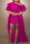 Rose Red Elegant Solid Patchwork Oblique Collar Evening Dress Dresses