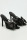Black Fashion Sexy Elegant Patchwork With Bow Opend Out Door Wedges Shoes
