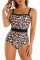 Leopard Print Fashion Sexy Print Leopard Split Joint Backless Swimwears