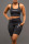 Black Casual Sportswear Print Patchwork U Neck Sleeveless Two Pieces