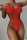 Red Fashion Sexy Solid Hollowed Out Backless Swimwears (Without Paddings)