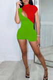 Fluorescent Green Sexy Solid Hollowed Out Patchwork O Neck Regular Jumpsuits
