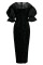 Black Casual Elegant Print Embroidered Patchwork O Neck One Step Skirt Dresses