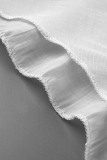 White Fashion Sexy Solid Strap Design V Neck Tops
