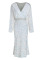 White Elegant Solid Sequins Split Joint V Neck Evening Dress Plus Size Dresses
