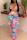 Colour Sexy Mesh Printing Swimsuit Two-piece Set