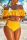 Yellow Sexy Hollowed-out Blends Bikinis
