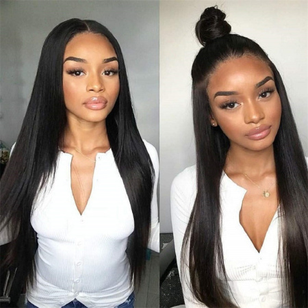 Black Fashion Casual Style Straight Lace Front Wigs for Black Women