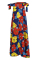 Blue Sexy Bohemian Floral Strap Design Off the Shoulder Maxi Dresses