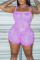 Purple Sexy Solid Embroidered Split Joint Spaghetti Strap Regular Jumpsuits