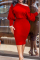 Brownness Fashion Casual Solid Basic Oblique Collar Long Sleeve Dresses