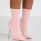 Pink Fashion Casual Patchwork Solid Color Stiletto Boots