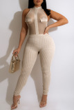 Black White Sexy Print Patchwork See-through O Neck Regular Jumpsuits