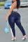 Medium Blue Casual Street Solid Tassel Patchwork Asymmetrical Plus Size Jeans