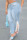 Light Blue Casual Street Solid Tassel Patchwork Asymmetrical Plus Size Jeans
