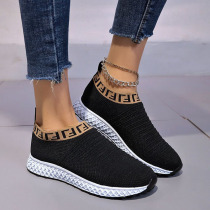 Black Fashion Casual Sportswear Split Joint Fish Mouth Mesh Breathable Comfortable Out Door Shoes