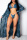Blue Fashion Sexy Print Leopard Basic Swimwears Three-piece Set (With Paddings)