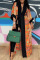 Tangerine Casual Print Bandage Patchwork Outerwear