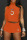 Orange Fashion Sexy Print Basic Turtleneck Sleeveless Two Pieces