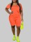 Orange Fashion Sexy Solid Two Piece Suits Plus Size Two Pieces