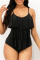 Black Fashion Sexy Solid Patchwork Backless Swimwears (With Paddings)