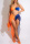 Orange Fashion Sexy Solid Patchwork Backless Strapless Sleeveless Two Pieces