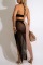 Orange Fashion Sexy Solid Patchwork Backless Strapless Sleeveless Two Pieces