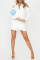 White Fashion Casual Solid Hollowed Out Patchwork V Neck Pencil Skirt Dresses