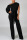 Black Fashion Casual Solid Patchwork Asymmetrical Asymmetrical Collar Straight Jumpsuits