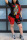 Black and red venetian Fashion Casual Patchwork Print Two Piece Suits pencil Short Sleeve Two Pieces