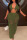 Army Green Sexy Solid Tassel Hollowed Out Patchwork Halter Sleeveless Two Pieces