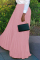 Pink Fashion Casual Solid Fold Regular High Waist Skirt