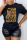 Orange Fashion Print Lips Printed Patchwork Letter O Neck T-Shirts