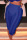 Blue Sexy Solid Patchwork See-through High Waist Pencil Patchwork Bottoms