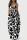 Black White Fashion Sexy Casual Print Leopard Backless Spaghetti Strap Long Dress