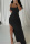 Black Sexy Casual Solid Backless Slit Spaghetti Strap Long Dress