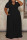 Black Casual Solid Patchwork V Neck Straight Plus Size Dresses