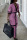 Pink Casual Striped Print Patchwork Buckle Turndown Collar Shirt Dress Dresses