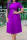 Purple Fashion Casual Solid Patchwork O Neck Short Sleeve Dress