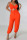 Orange Sexy Solid Hollowed Out Split Joint Spaghetti Strap Straight Jumpsuits