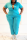 Blue Casual Solid Patchwork Hooded Collar Plus Size Jumpsuits