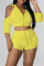Yellow Fashion Casual Solid Hollowed Out Hooded Collar Long Sleeve Two Pieces
