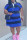 Blue Fashion Casual Striped Print Basic Turndown Collar Short Sleeve Dress Plus Size Dresses