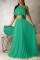 Sky Blue Fashion Sexy Sleeveless Skirt Two-piece Set