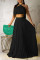 Sky Blue Fashion Sexy Sleeveless Skirt Two-piece Set