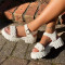 White Fashion Casual Split Joint Solid Color Round Out Door Shoes