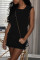 Black Fashion Casual Solid Bandage O Neck Sleeveless Dress