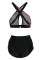Black Red Fashion Sexy Patchwork Solid Hollowed Out Backless Swimwears