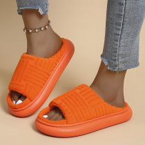 Orange Fashion Casual Living Split Joint Solid Color Round Comfortable Shoes